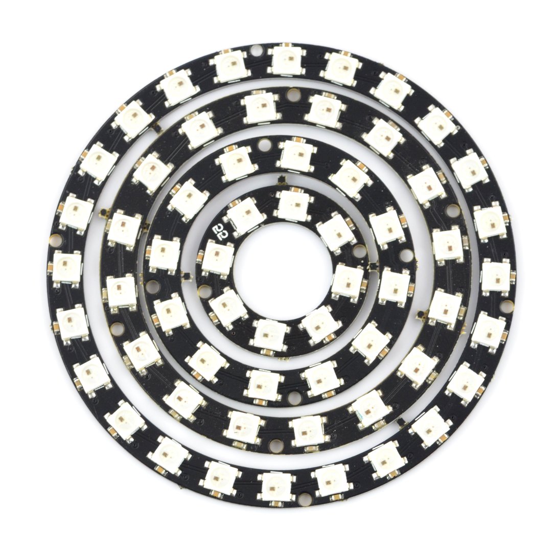 RGB LED Ring WS2812B 5050 x 8 LEDs - 32mm Botland - Robotic Shop