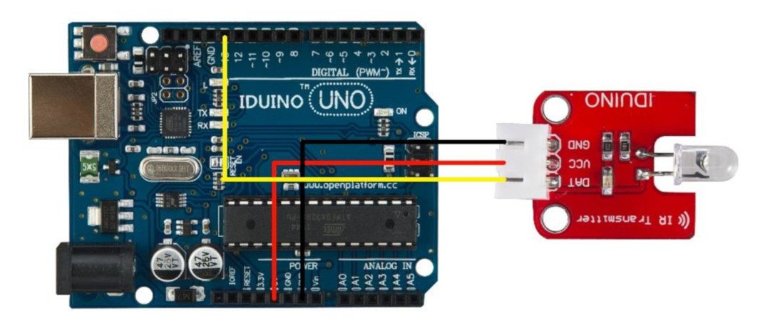 Schemat podłączenia nadajnika IR