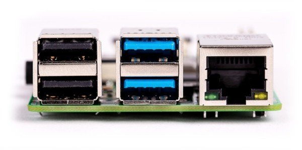 Raspberry Pi 4 - złącza USB 3.0