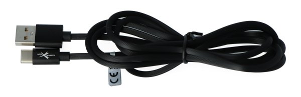 Przewód eXtreme USB 2.0 Typ-C silikonowy czarny 1,5m