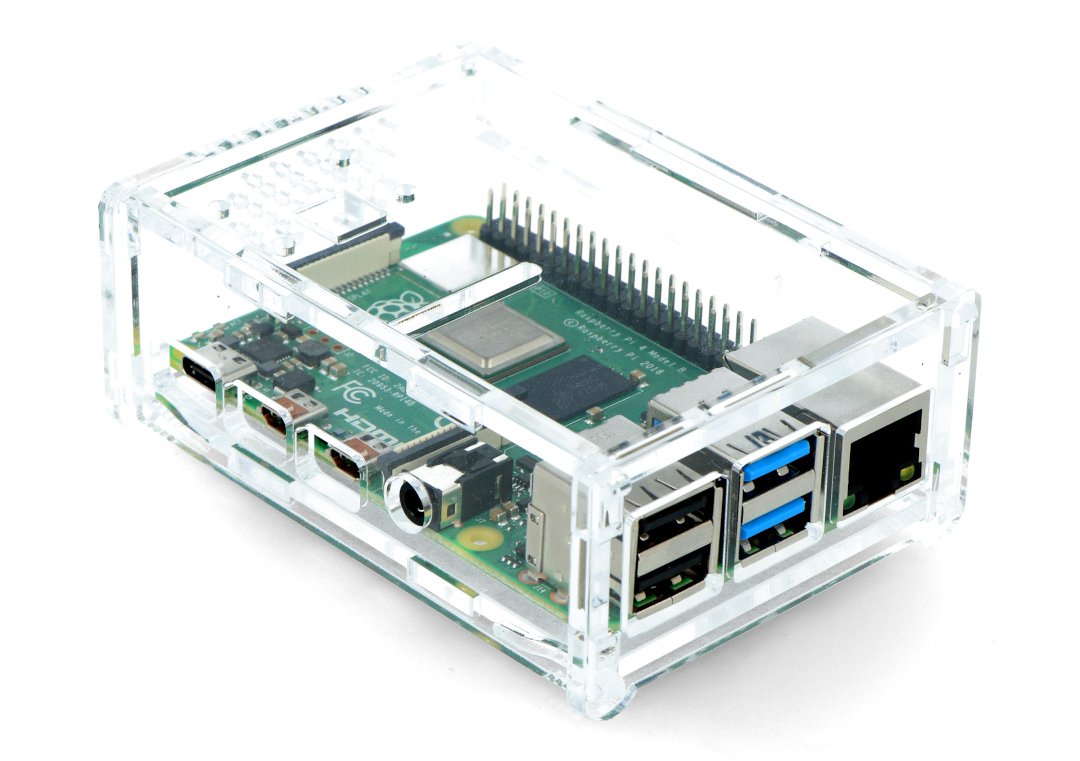 Obudowa Raspberry Pi 4B przezroczysta 