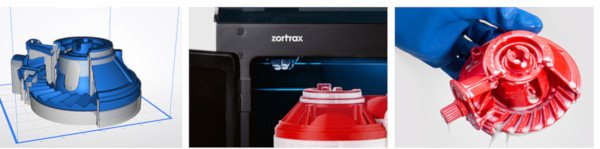 Modele 3D z drukarki Zortrax M300 Dual