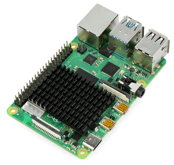 Radiator 40x30x5mm dla Raspberry Pi 4 z taśmą termoprzewodzącą - czarny