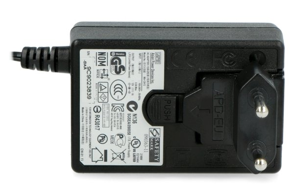 Zasilacz impulsowy Spotlux 12V/1A z wyjmowanym adapterem EU - wtyk DC 5,5/2,1mm