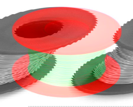 KYNAR silver-plated copper connection wire - 0.25mm/AWG 30 - green - 50m