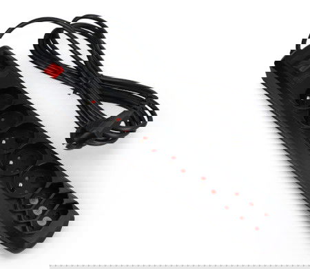 Armac R8 black power strip with protection - 8 sockets - 3m