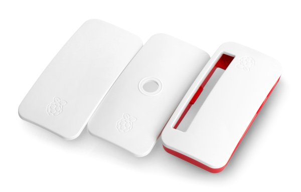 Oryginalna, biało-czerwona obudowa do Raspberry Pi Zero.