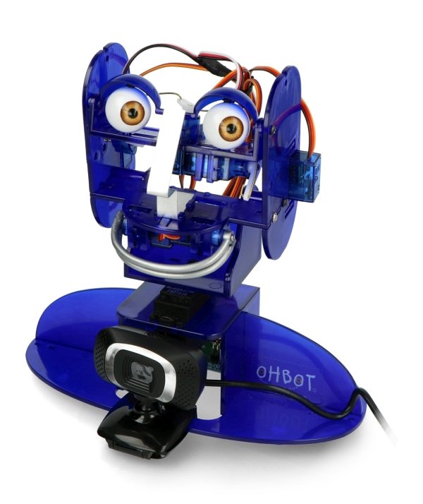 Kamera zamontowana u podstawy robota Ohbot