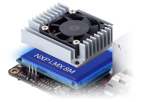 Procesor NXP chłodzony radiatorem z wentylatorem
