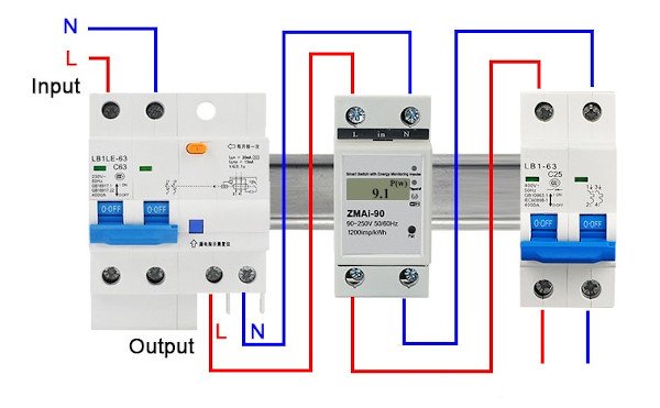 Electricity Consumption Meter - WIFI wattmeter Tuya ZMAi-90 60A ...