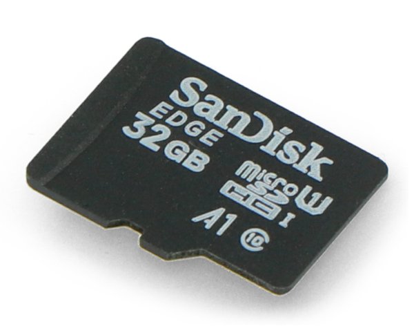 32 GB microSD memory card with Raspbian