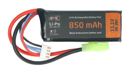 Akumulator Li-Pol GFC Energy 850 mAh 20C 3S 11,1 V - Tamiya
