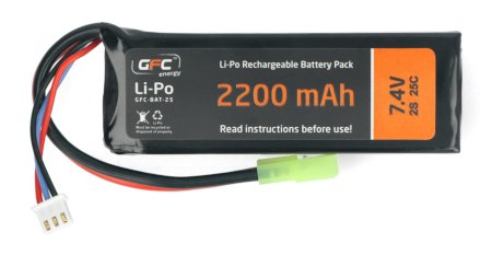 Akumulator Li-Pol GFC Energy 2200 mAh 25C 2S 7,4 V - Tamiya