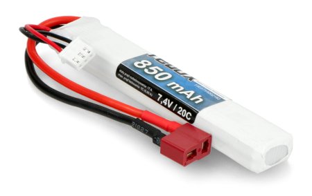 Pakiet Li-Pol Redox 850 mAh 20C 2S 7,4V