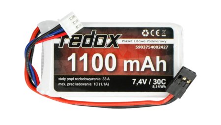 Balení Li-Pol Redox 1100mAh 30C 2S 7,4V