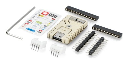 The set also includes a sticker with the arrangement of pins and a set of connectors.