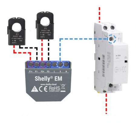 Connection example with Shelly EM
