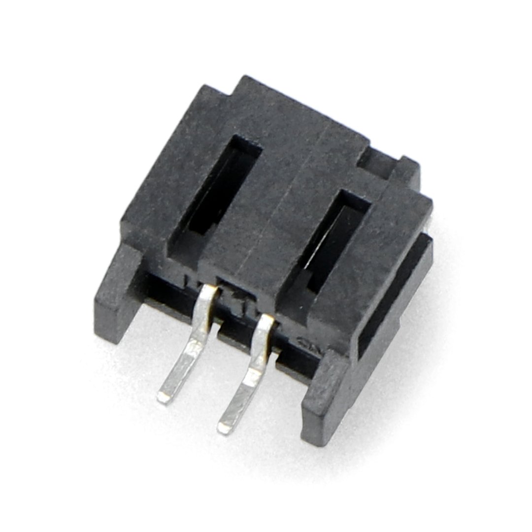 JST angle connector - 2-pin SMD - black - SparkFun PRT-11641.