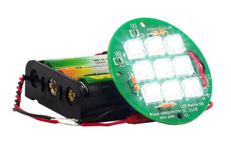 Assembled Matrix LED light kit - basket and batteries need to be purchased separately.