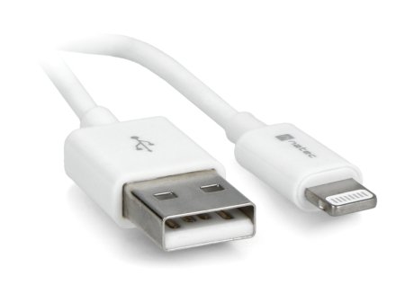 Natec USB A - Lightning cable for iPhone / iPad / iPod (MFI) - white - 1.5m