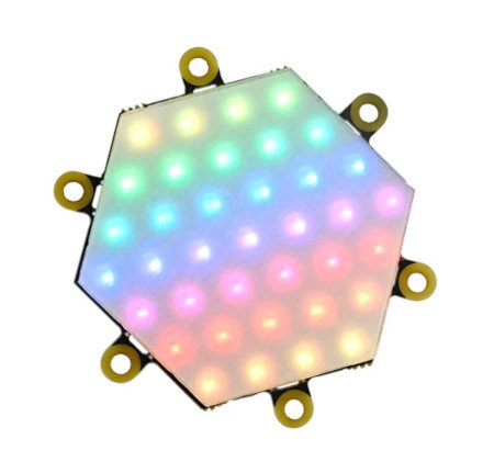 Neo Hex - hexagonal plate with 37x LED RGB diodes - WS2812 - M5Stack A045-B.