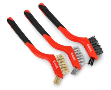 The brushes are made of three different types of wire