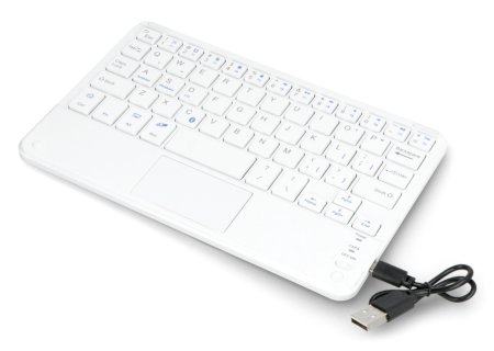 White wireless keyboard.