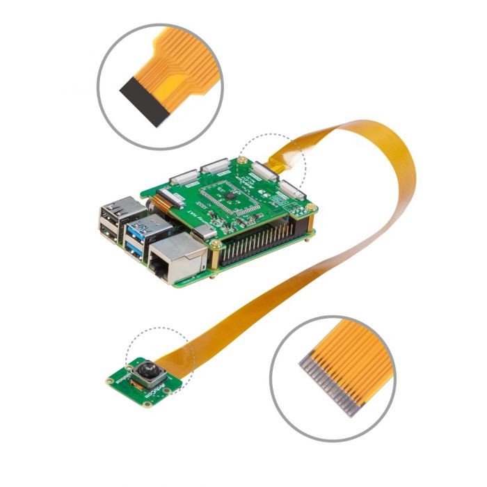 Connection example. Raspberry Pi is not included in the kit