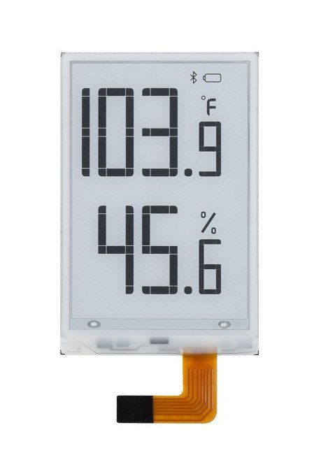 91-segment 1.9 '' E-paper display - I2C - black and white - without PCB - Waveshare 22688.