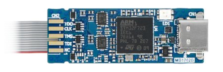 STLINK-V3MINIE - debugger and programmer for microcontrollers, equipped with a USB type C connector.