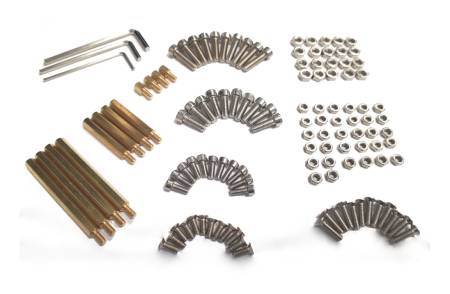 Set of screws, nuts and spacer sleeves M3 / M4 - 120 pcs.