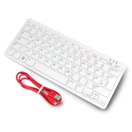 Raspbery Pi keyboard - red and white