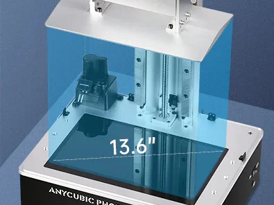 The resin exposure screen in the Anycubic Photon M3 Max has a diagonal of 13.6 ''