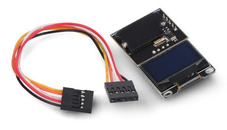 The display module and cable from the kit lie on a white background.