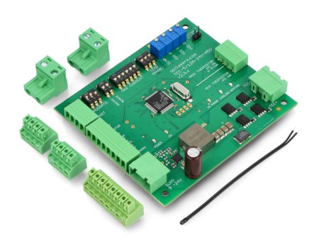 The opt lasers programmable temperature controller lies on a white background along with the kit components.