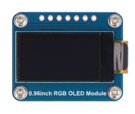 OLED IPS display 0.96'' 64 x 128 px - SPI - 65K RGB - for Raspberry Pi, Arduino, STM32 - Waveshare 25133