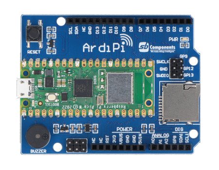 ArdiPi - development board with Raspberry Pi Pico W compatible with Arduino Uno - SB Components 26630