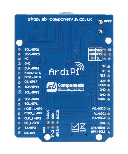 ArdiPi - development board with Raspberry Pi Pico W compatible with Arduino Uno - SB Components 26630