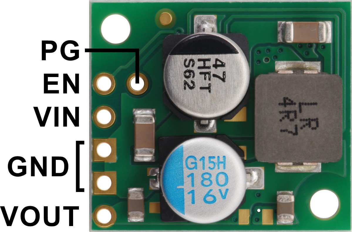 D30V30F9 - step-down converter - 9 V 2.9 A - Pololu 4895 - pins