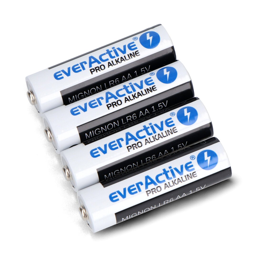 AA battery (R6 LR6) alkaline - 3000 mAh - everActive Pro - blister of 4 pcs.
