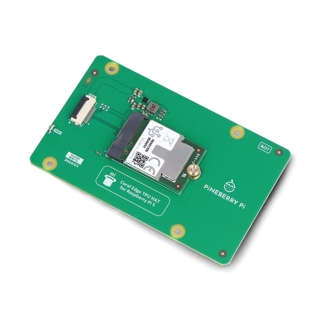 Pineberry Pi Hat AI! - Coral TPU PCIe M.2 E-key adapter for Raspberry Pi 5