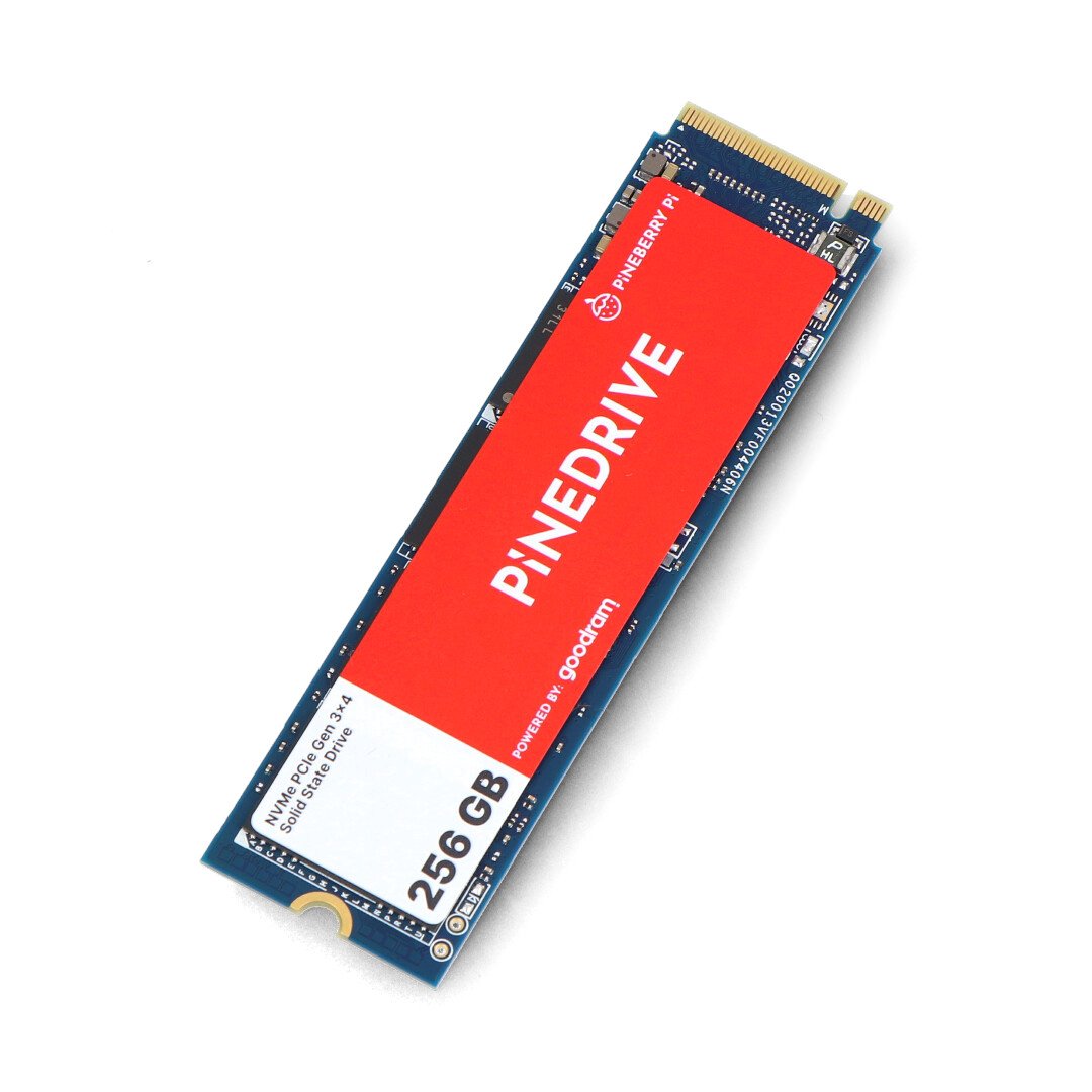 Pinedrive - NVMe M.2 2280 SSD - 256 GB - for HatDrive! Pineberry Pi
