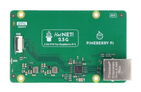 Pineberry Pi HatNET! 2.5G - Ethernet overlay for Raspberry Pi 5