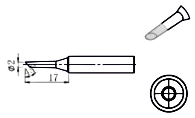 Q-T-2C tip for Quick soldering stations - 960-2C series