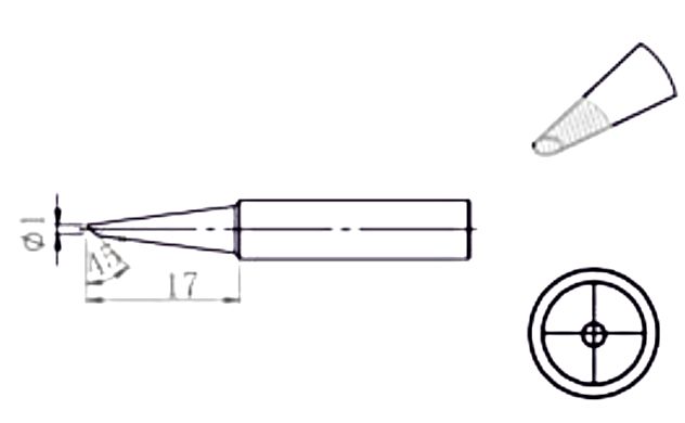 Q-T-1C tip for Quick soldering stations - 960-1C series