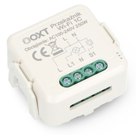 Tuya - single-channel mini WiFi transmitter - Android / iOS application - OXT T221