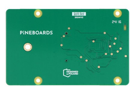 Pineboards Hat AI! Dual - Google Coral Dual Edge TPU PCIe M.2 E-key adapter for Raspberry Pi 5