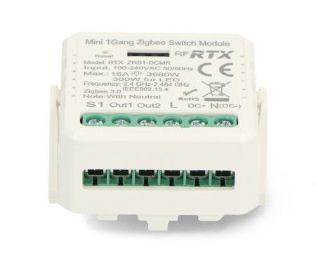 Tuya - voltage-free relay 12 V / 230 V - ZigBee - Android / iOS application - RTX ZRS1-DCMR