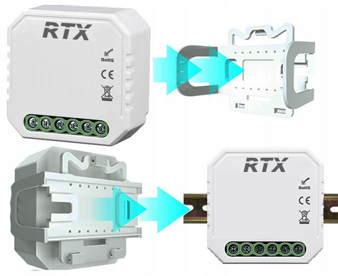 Tuya - voltage-free relay 12 V / 230 V - ZigBee - Android / iOS application - RTX ZRS1-DCMR