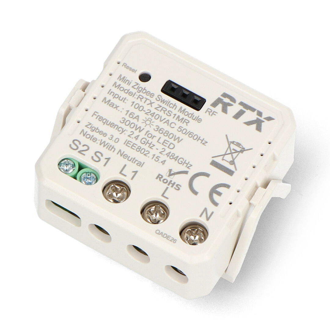 Tuya - single-channel 16 A mini relay - ZigBee - Android / iOS application - RTX ZRS1M